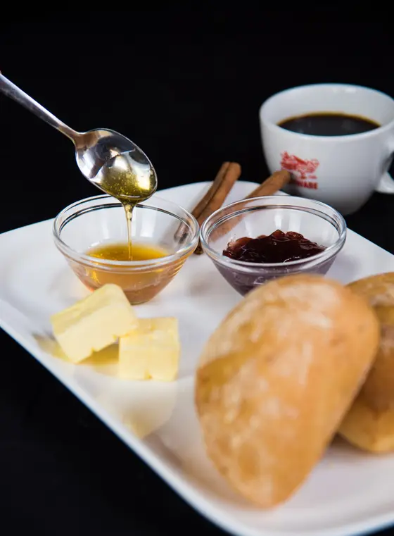 Frühstücksauswahl der Bäckerei Schwabe