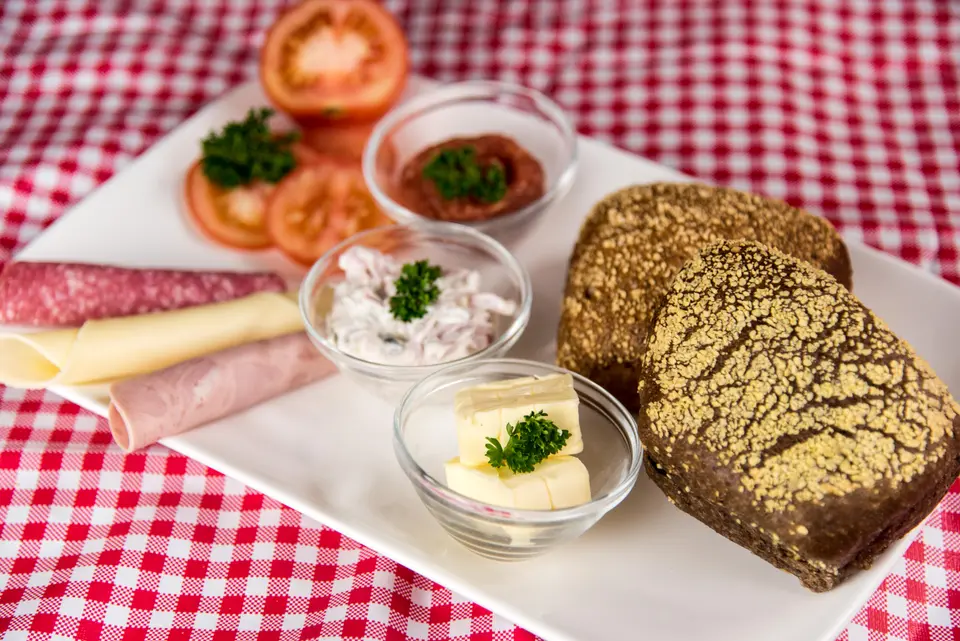 Frühstücksauswahl der Bäckerei Schwabe